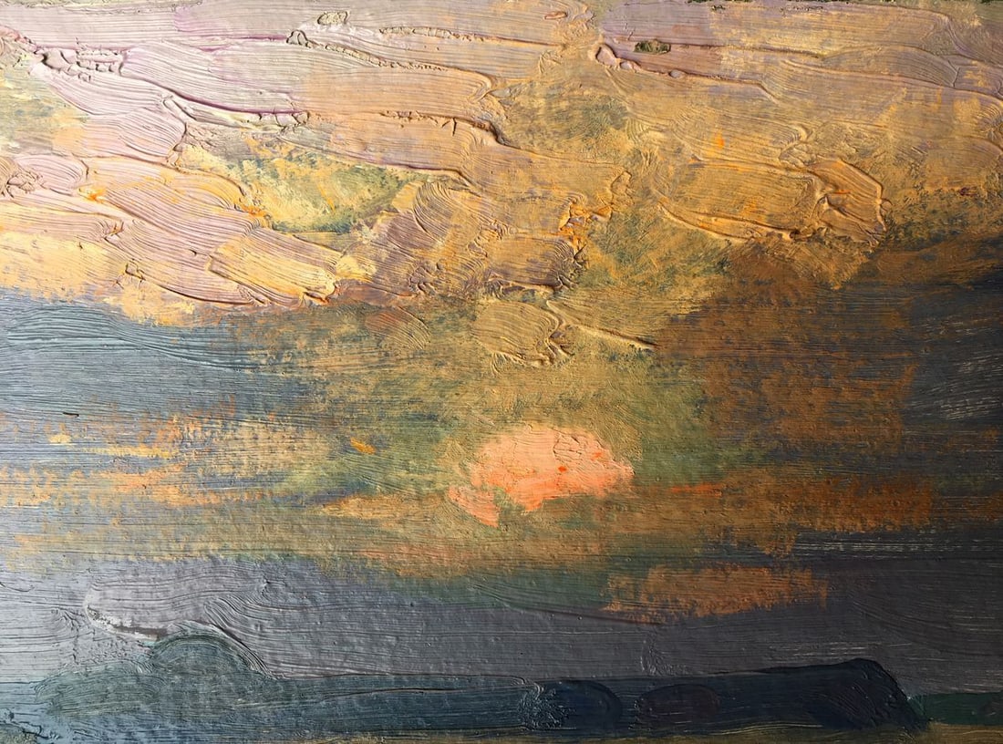 Oil painting Evening on Svityaz Batrakov Vladimir Grigorievich - 6