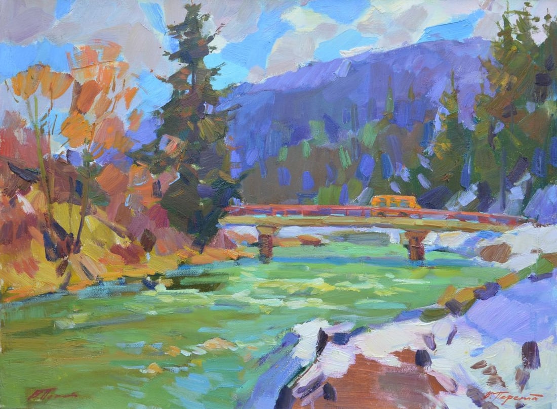 Oli painting March Tepeta Miacheslav: Title: Oli painting March Tepeta Miacheslav Description: NoTep 53 *** ABOUT THIS PAINTING *** * TITLE: "March" * ARTISTS: Tepeta Miacheslav * SIZE: 60x80 cm/23.62x31.49 inches' * MEDIUM: oil, canvas *