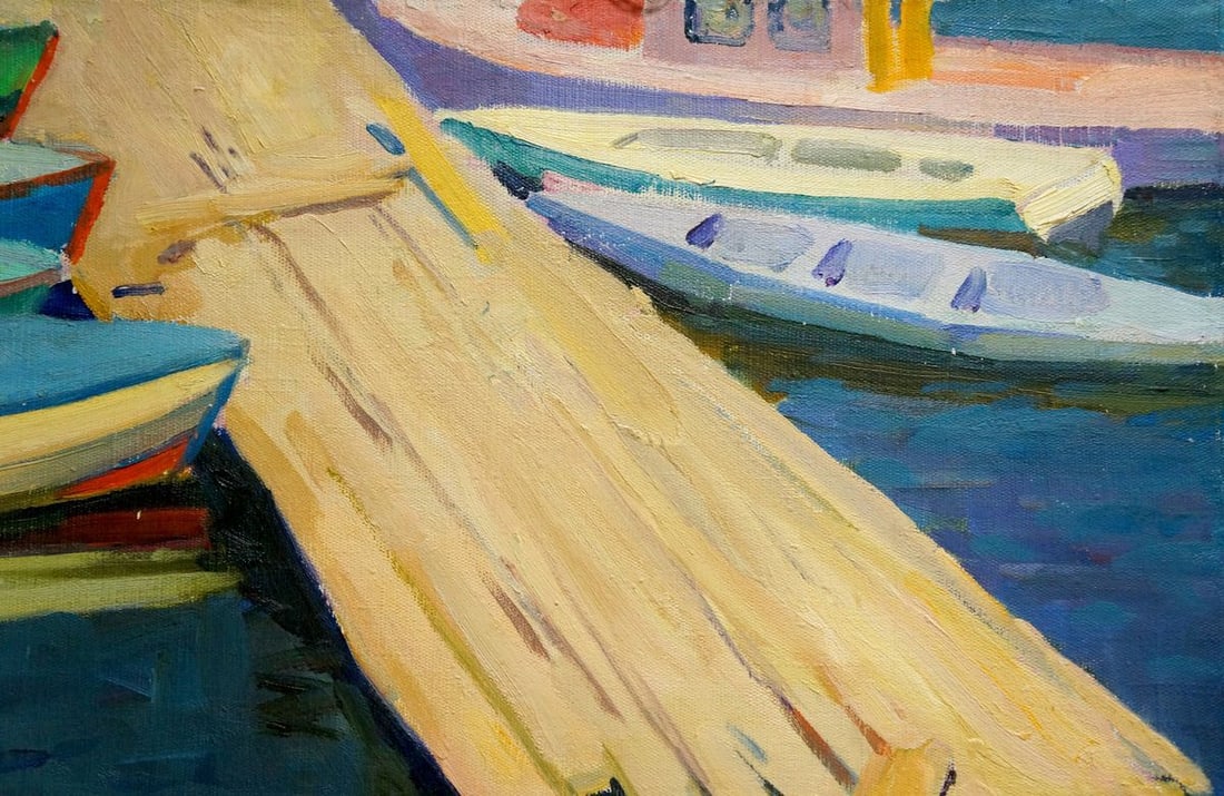 Oil painting Ferry boats Atayan Armen Arshakovich - 4