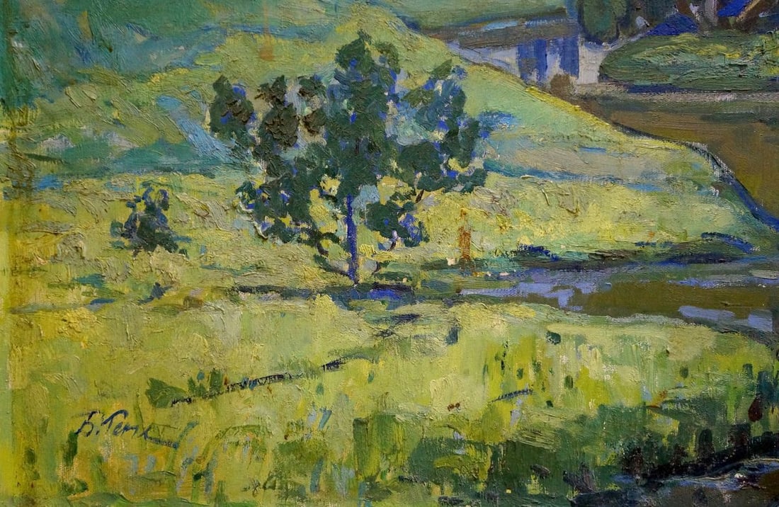 Oil painting River landscape Gerus Boris Stepanovich - 2