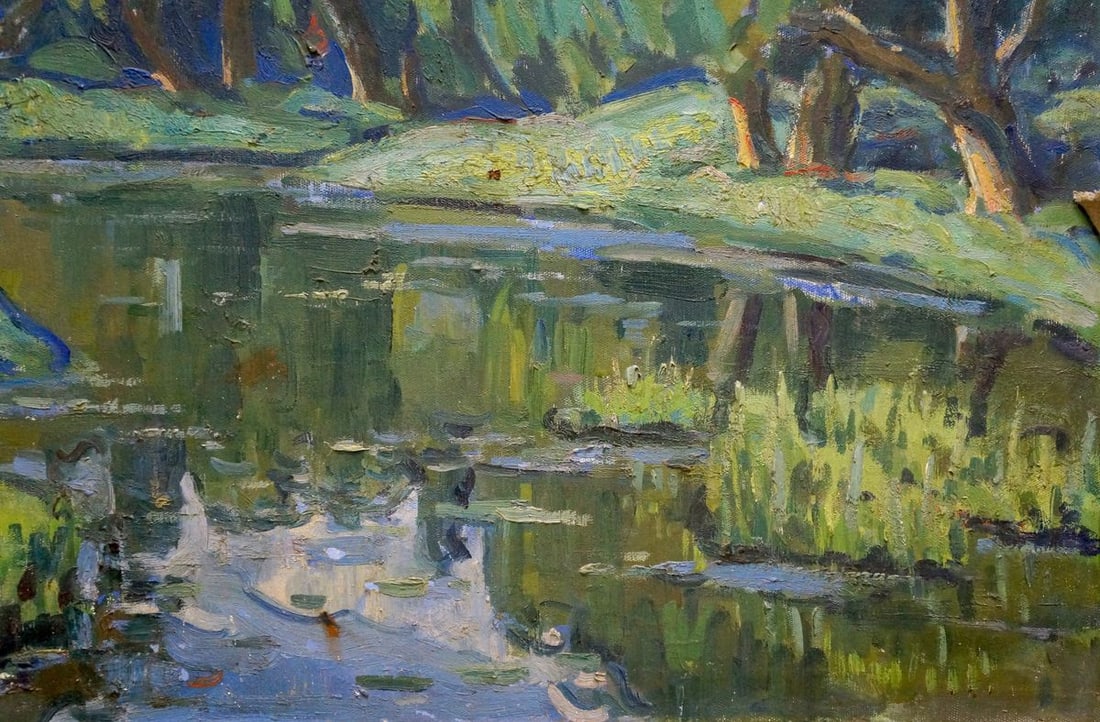 Oil painting River landscape Gerus Boris Stepanovich - 5