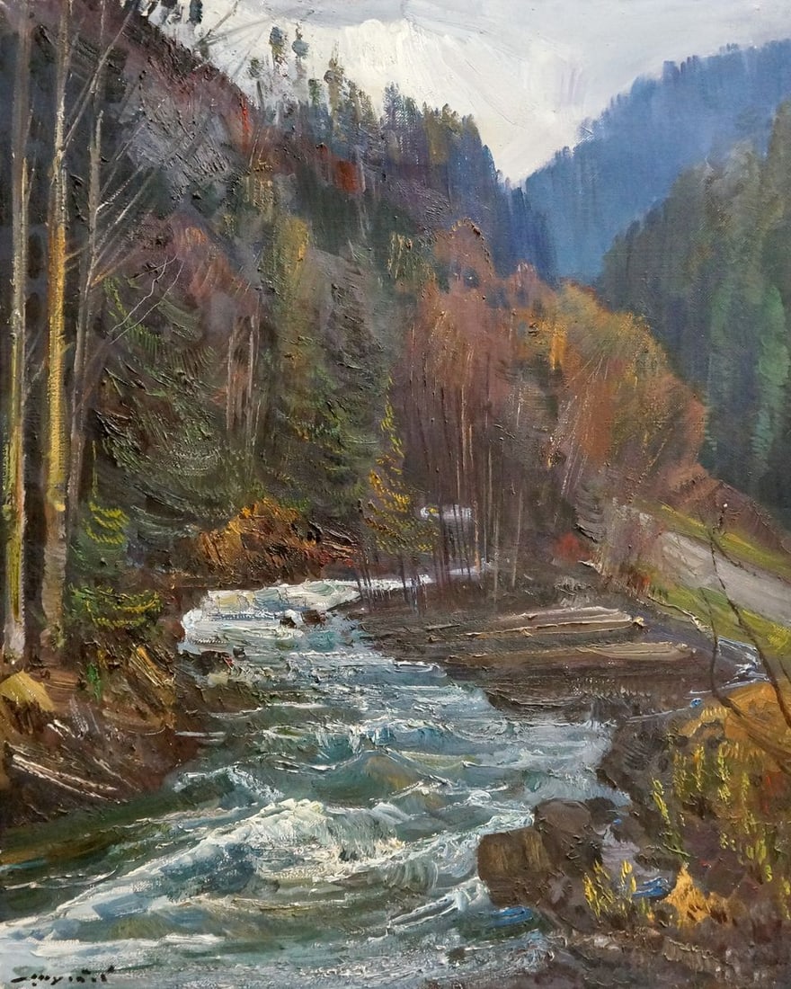 Oil painting Spring in the Carpathians Shutev Ivan Mikhailovich: Title: Oil painting Spring in the Carpathians Shutev Ivan Mikhailovich Description: NoVern 1238 *** ABOUT THIS PAINTING *** * TITLE: "Spring in the Carpathians" * ARTISTS: Shutev Ivan Mikhailovich * S