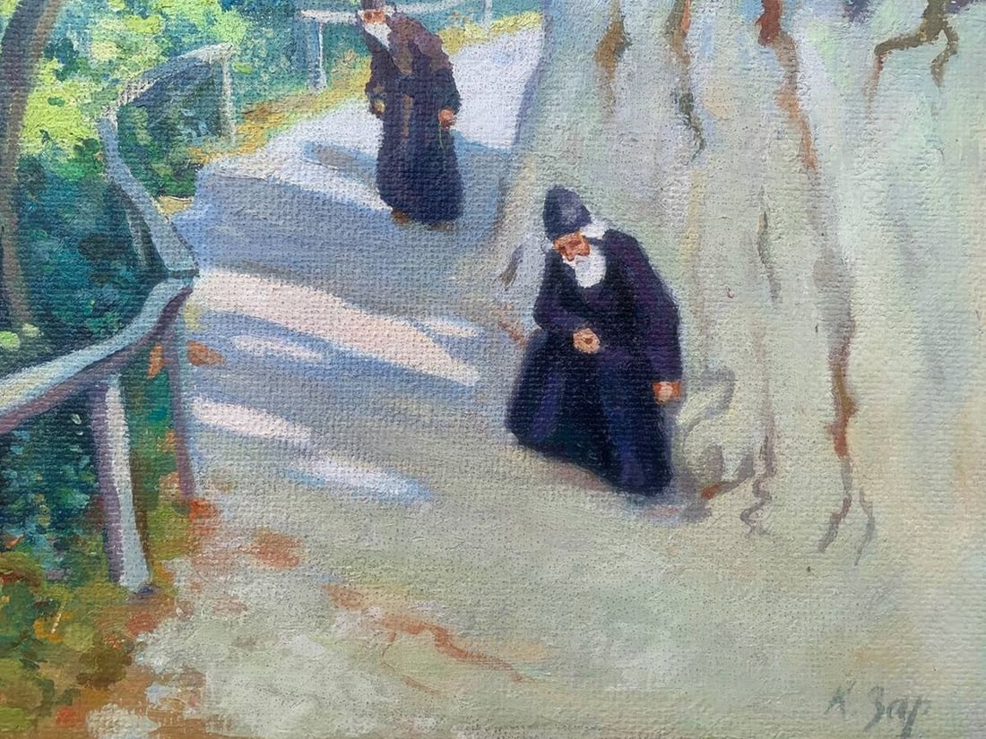 Oil painting Svyatogorsky monastery Konstantin Vasilyevich Zaruba - 2
