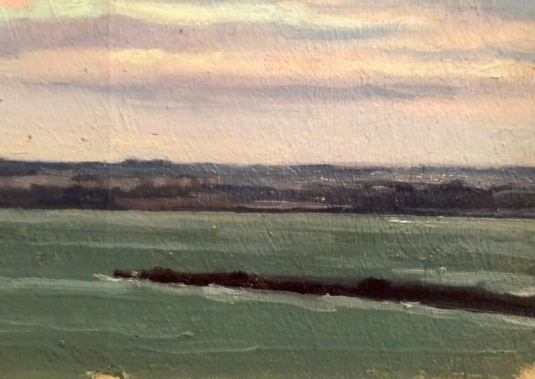 Oil painting On the shore Karmanov N. D. - 2