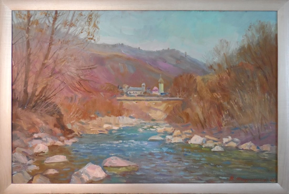 Oil painting quiet pond Mishurovsky V. V. (1 of 9)