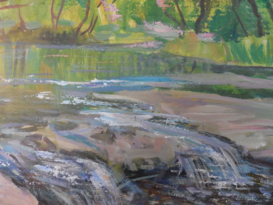 Acrylic painting On the river Ros Mishurovsky V. V. - 3