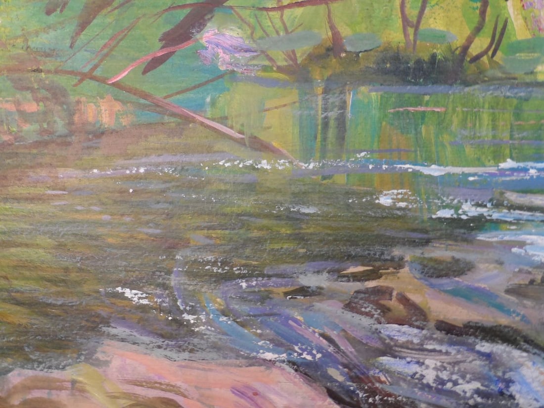 Acrylic painting On the river Ros Mishurovsky V. V. - 4