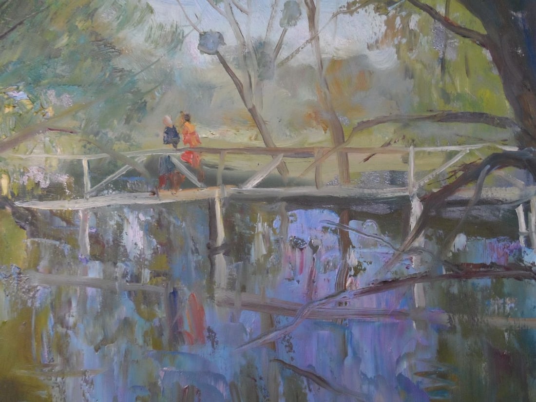 Oil painting Spring on the river Mishurovsky V. V. - 3