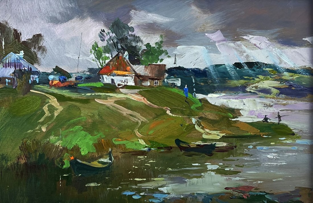 Oil painting A river near the village Yuriy Suprunchuk - 3