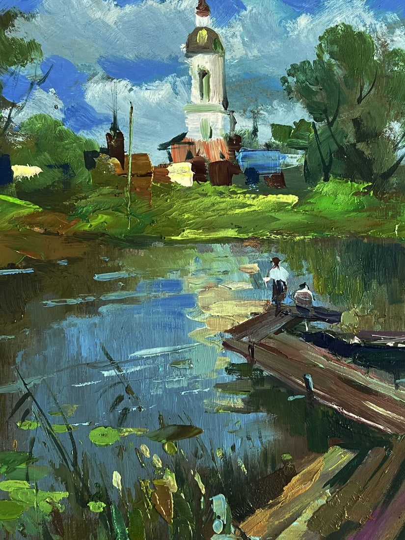 Oil painting Bridge over the river Yuriy Suprunchuk - 6