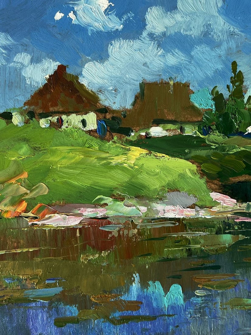 Oil painting A river near the village Yuriy Suprunchuk - 4