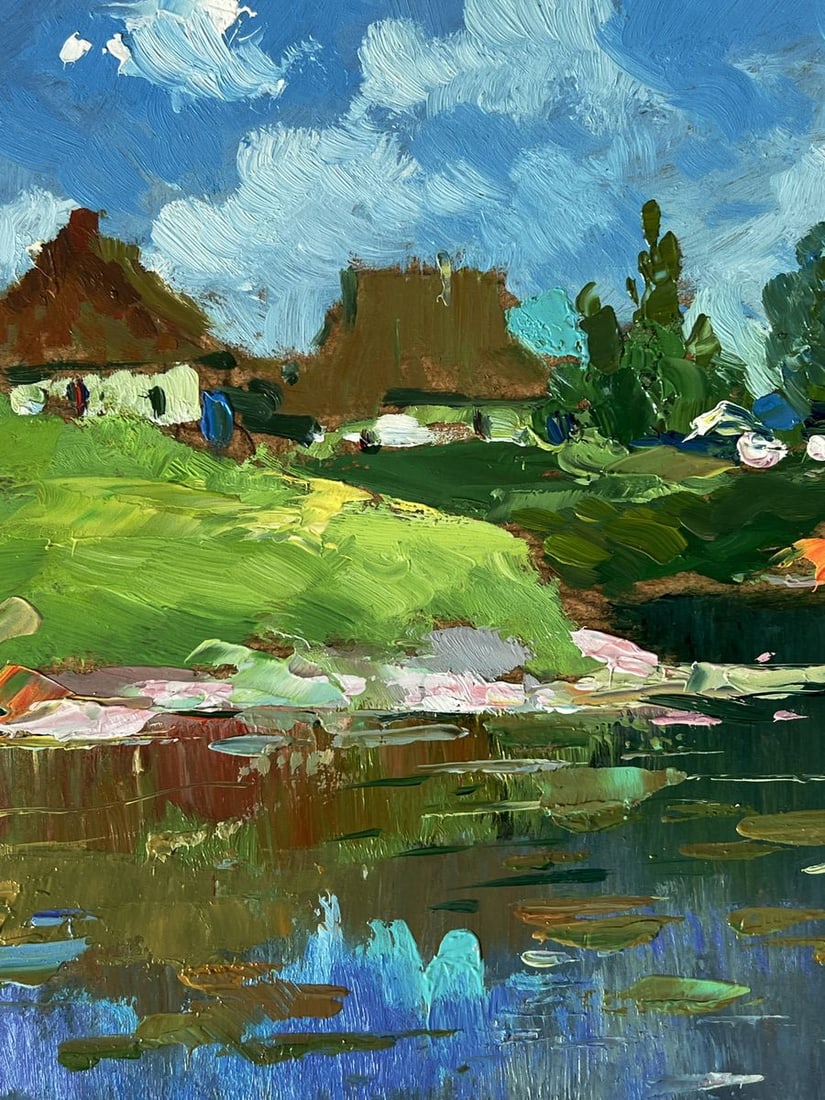 Oil painting A river near the village Yuriy Suprunchuk - 5