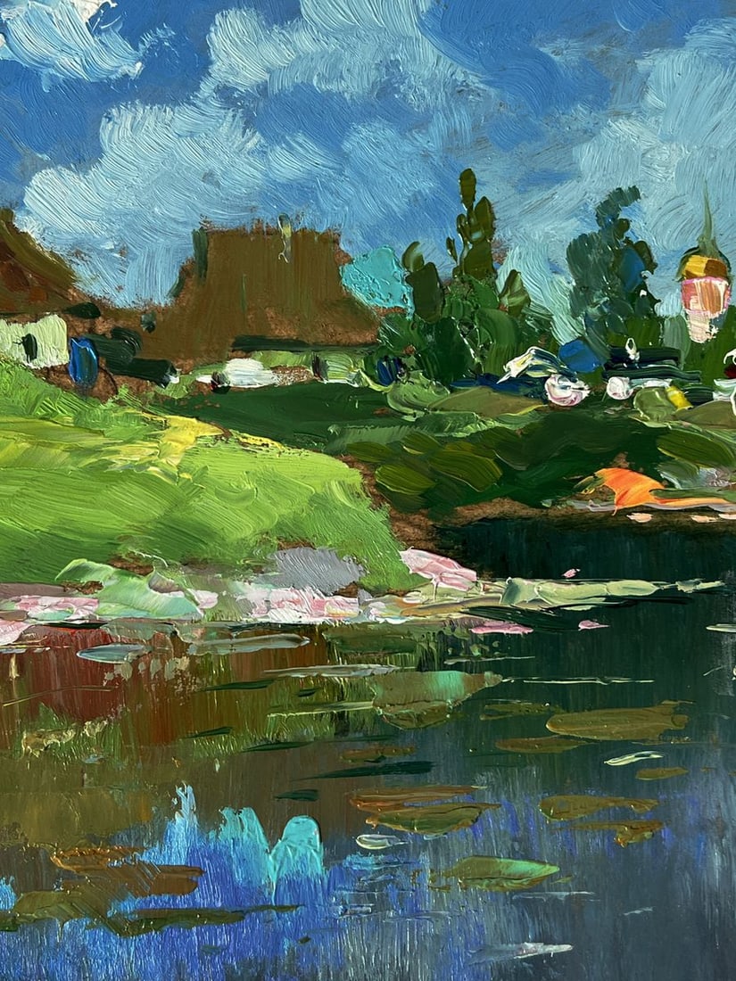 Oil painting A river near the village Yuriy Suprunchuk - 6
