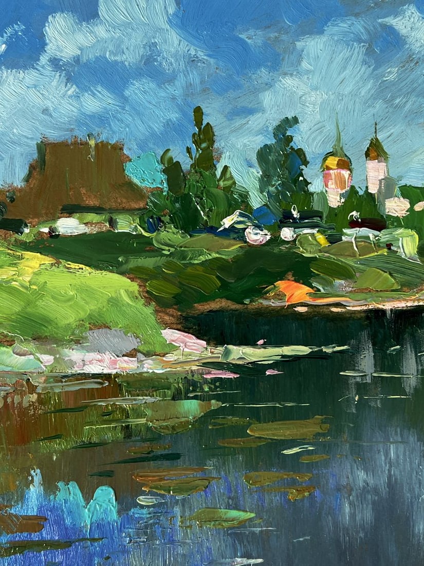 Oil painting A river near the village Yuriy Suprunchuk - 8