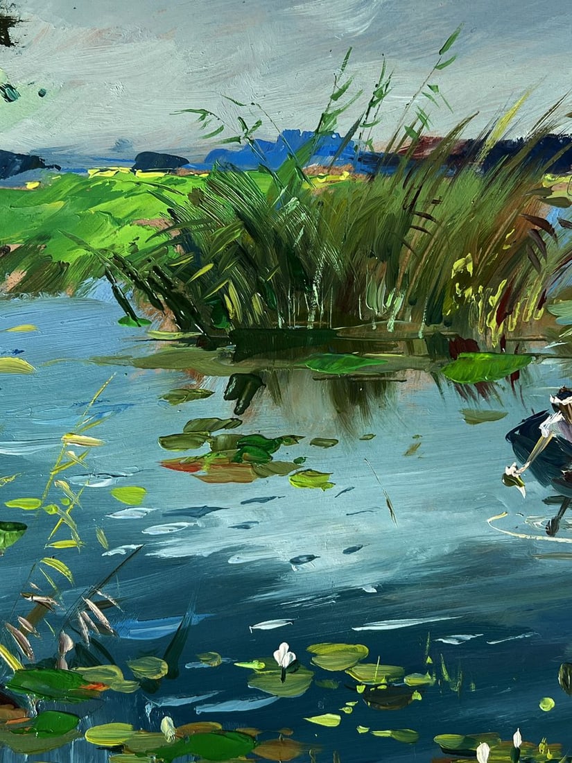 Oil painting Quiet fishing by the river Yuriy Suprunchuk - 7