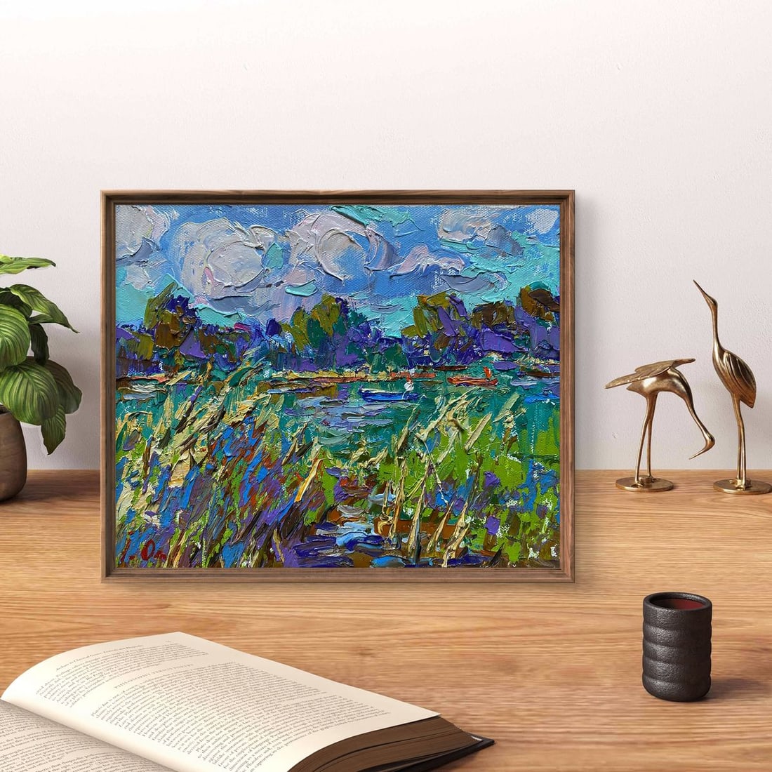 Oil painting Among the reeds Oleksiy Ivanyuk - 3
