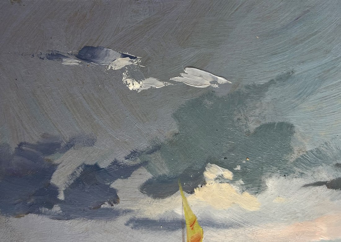 Oil painting A quiet evening by the river Yuriy Suprunchuk - 6