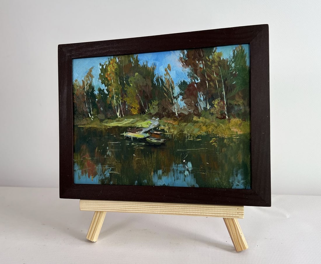 Oil painting Flowing among the trees Yuriy Suprunchuk - 2