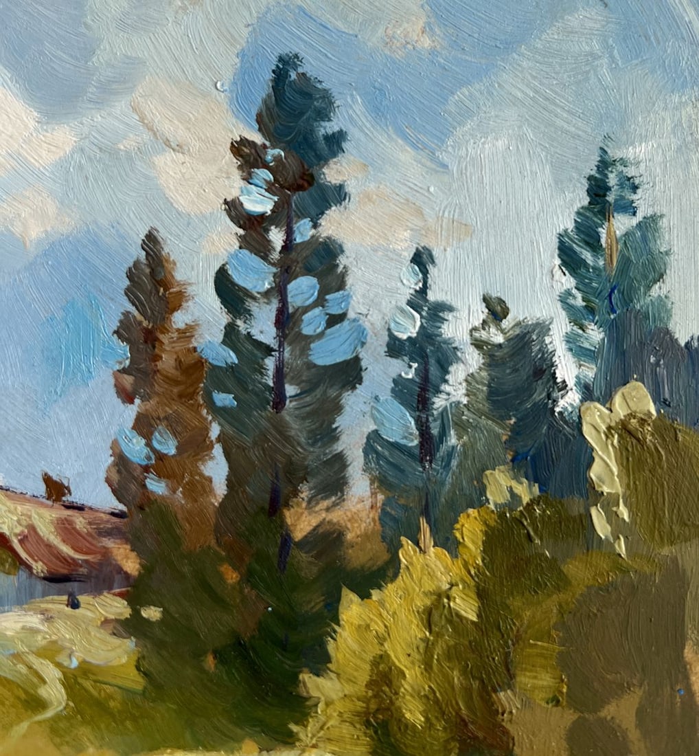 Oil painting Silence in nature near the lake Yuriy Suprunchuk - 4