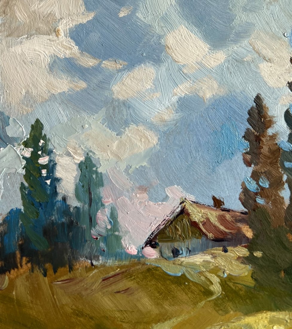 Oil painting Silence in nature near the lake Yuriy Suprunchuk - 5