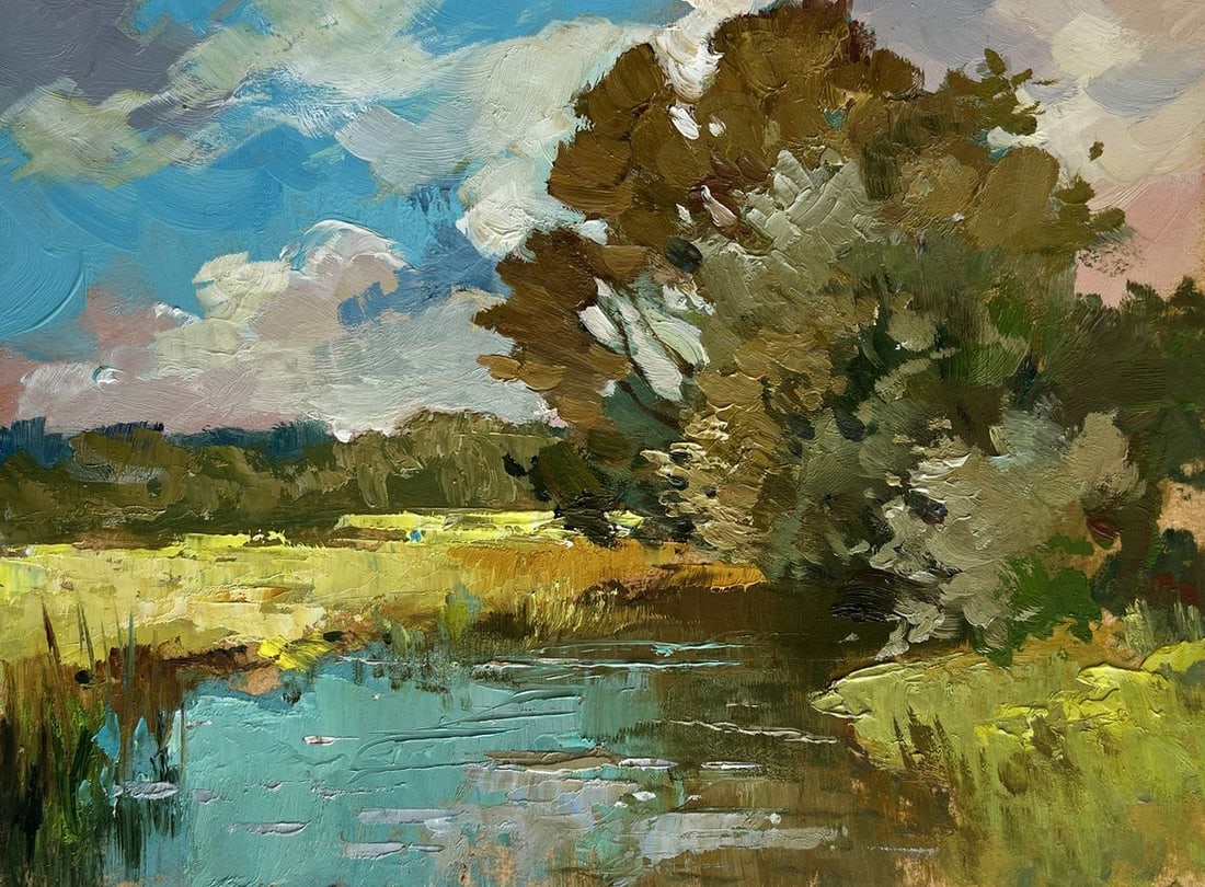 Oil painting River along the willow Yuriy Suprunchuk - 3