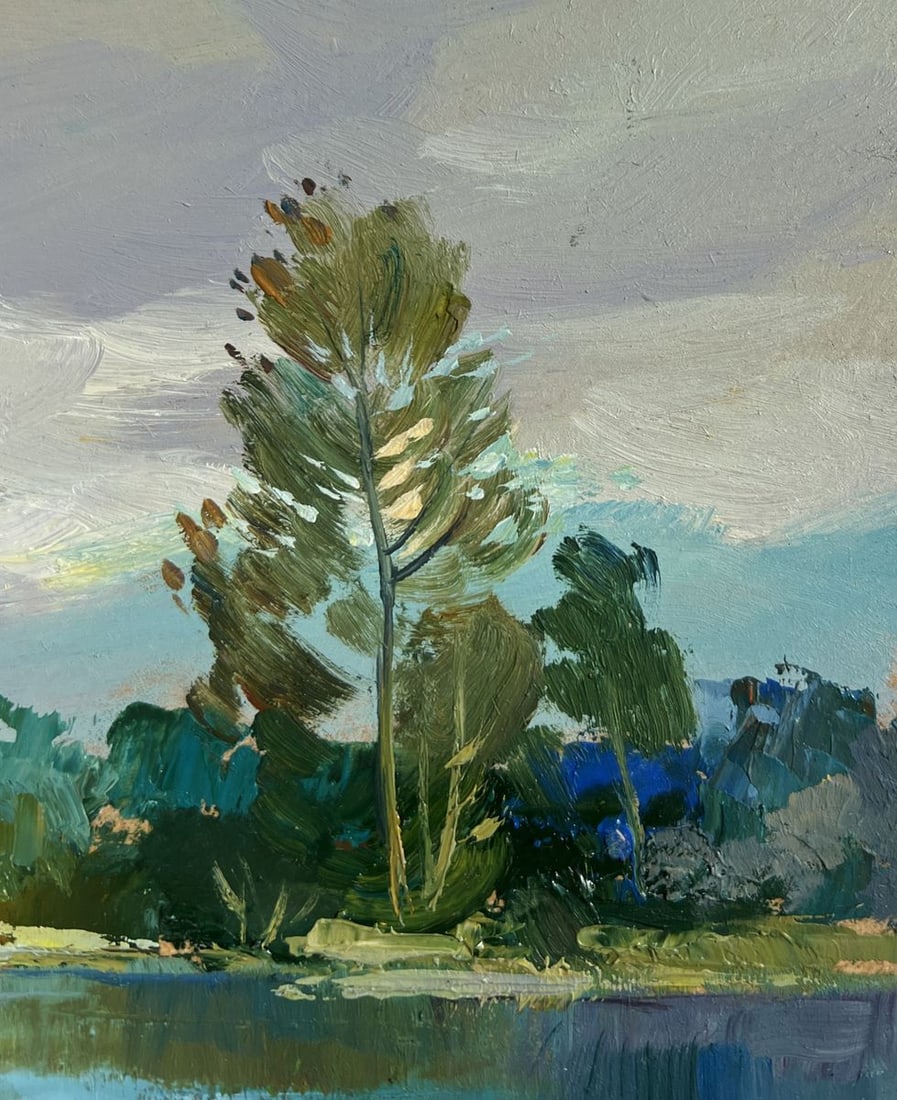 Oil painting River in the forest thicket Yuriy Suprunchuk - 4