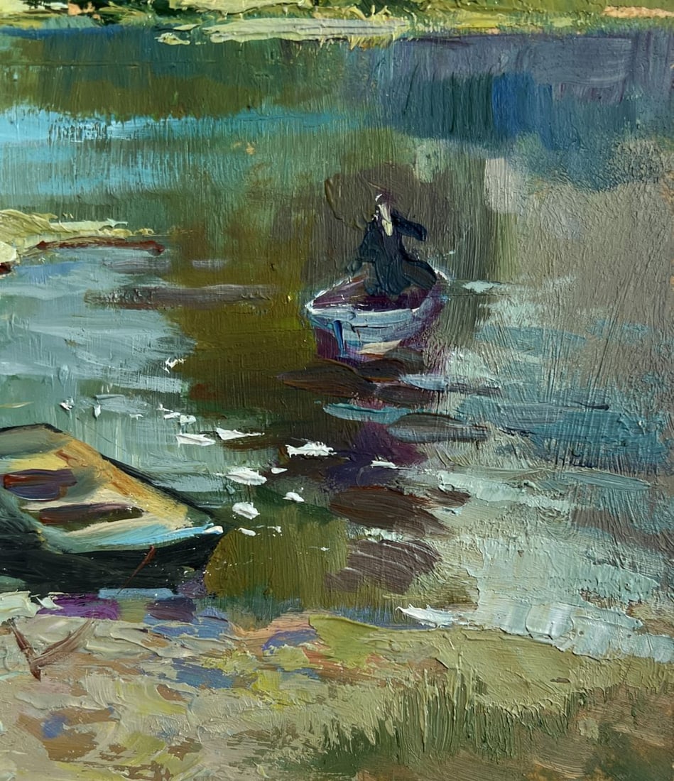Oil painting River in the forest thicket Yuriy Suprunchuk - 7