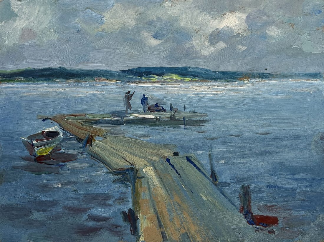 Oil painting Fishing on the ferry Yuriy Suprunchuk - 3