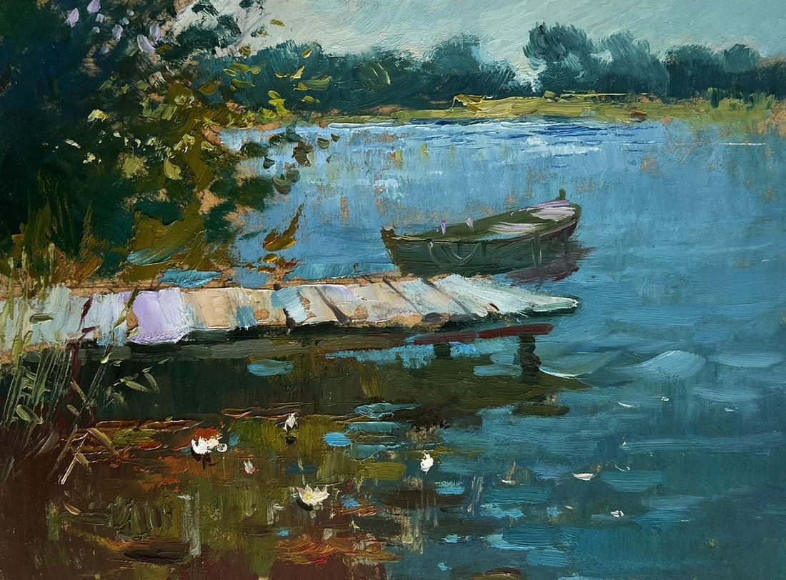 Oil painting Good fishing holiday Yuriy Suprunchuk - 3