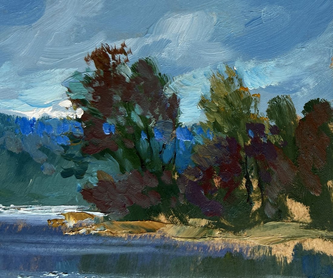 Oil painting By the evening in nature Yuriy Suprunchuk - 5