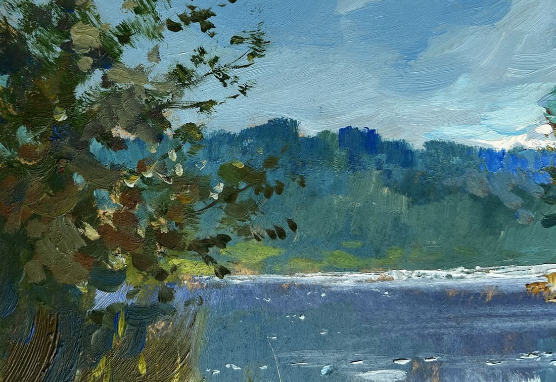 Oil painting By the evening in nature Yuriy Suprunchuk - 6