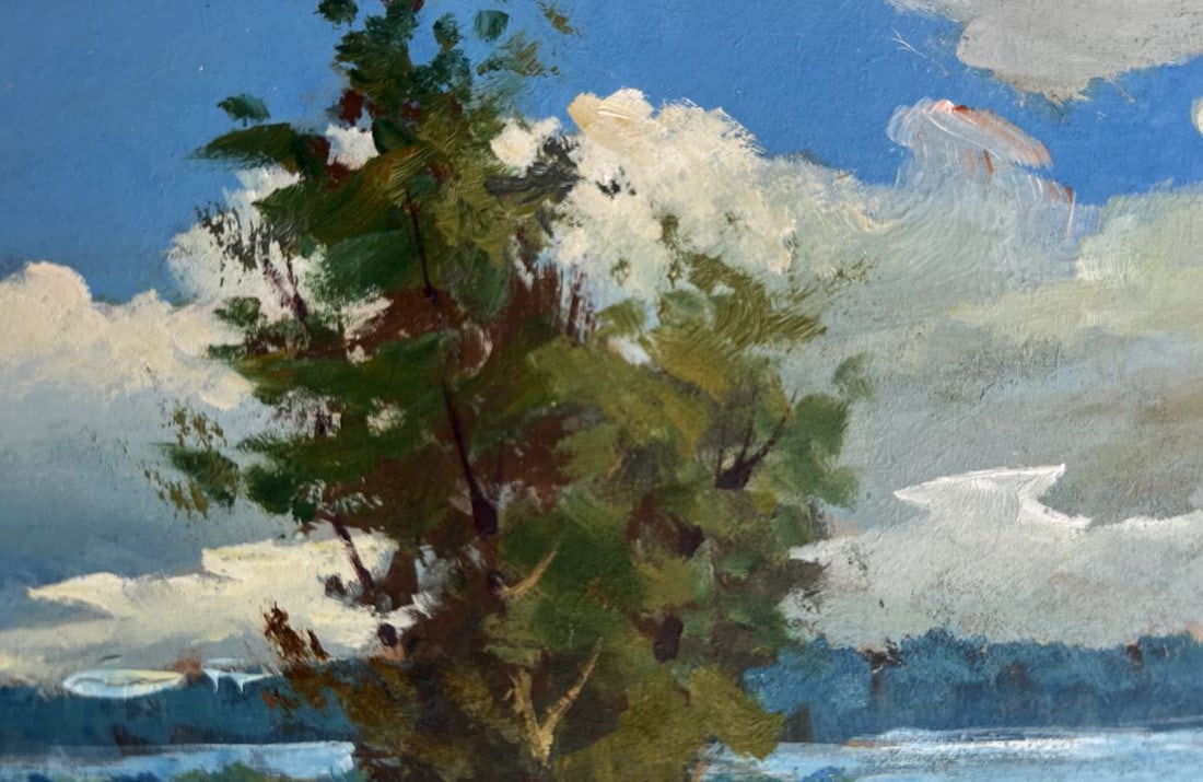 Oil painting Flower field and river Yuriy Suprunchuk - 5