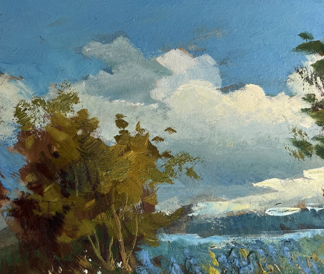 Oil painting Flower field and river Yuriy Suprunchuk - 6