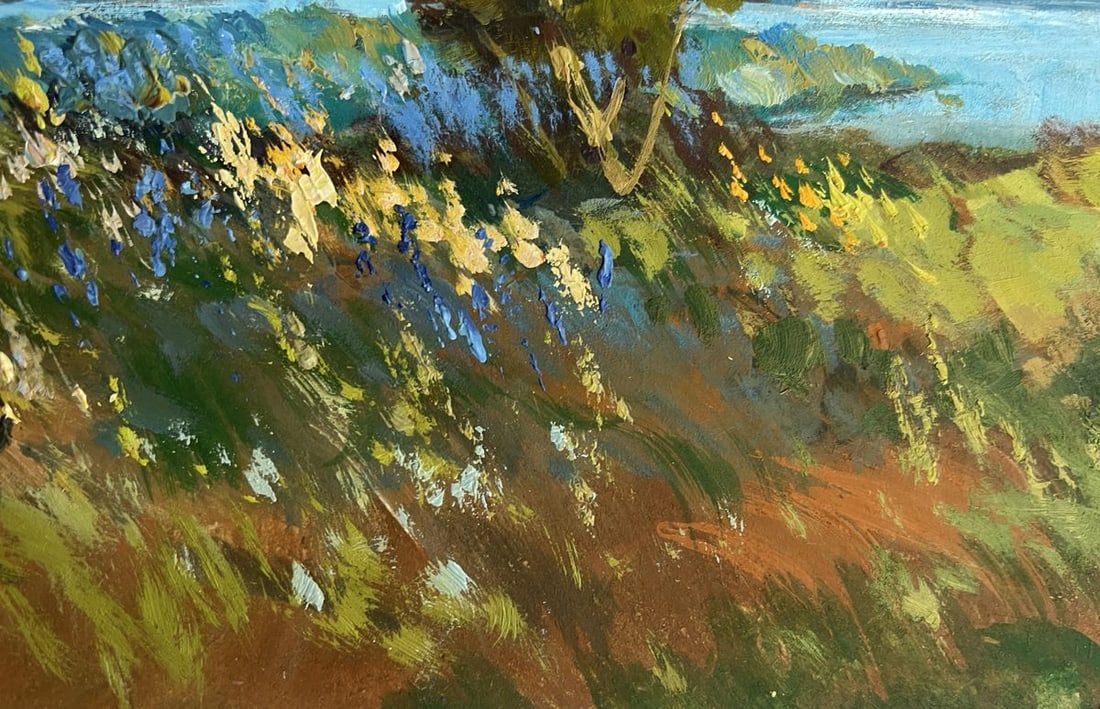 Oil painting Flower field and river Yuriy Suprunchuk - 8