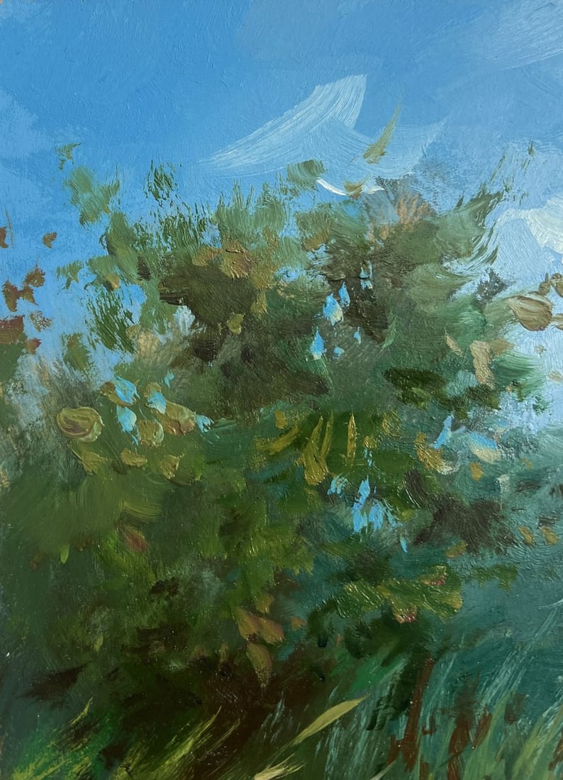 Oil painting Sunny warm day by the river Yuriy Suprunchuk - 4