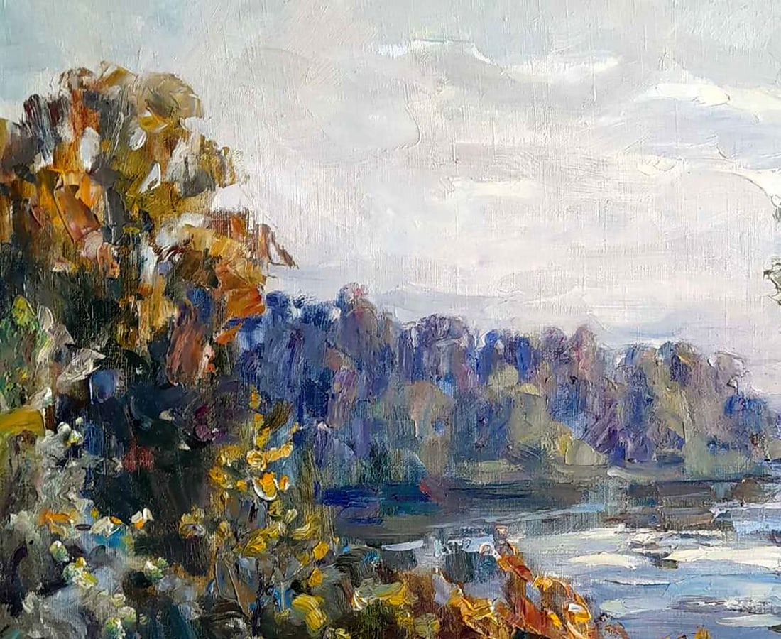 Oil painting Near the river Ivan Kovalenko - 2