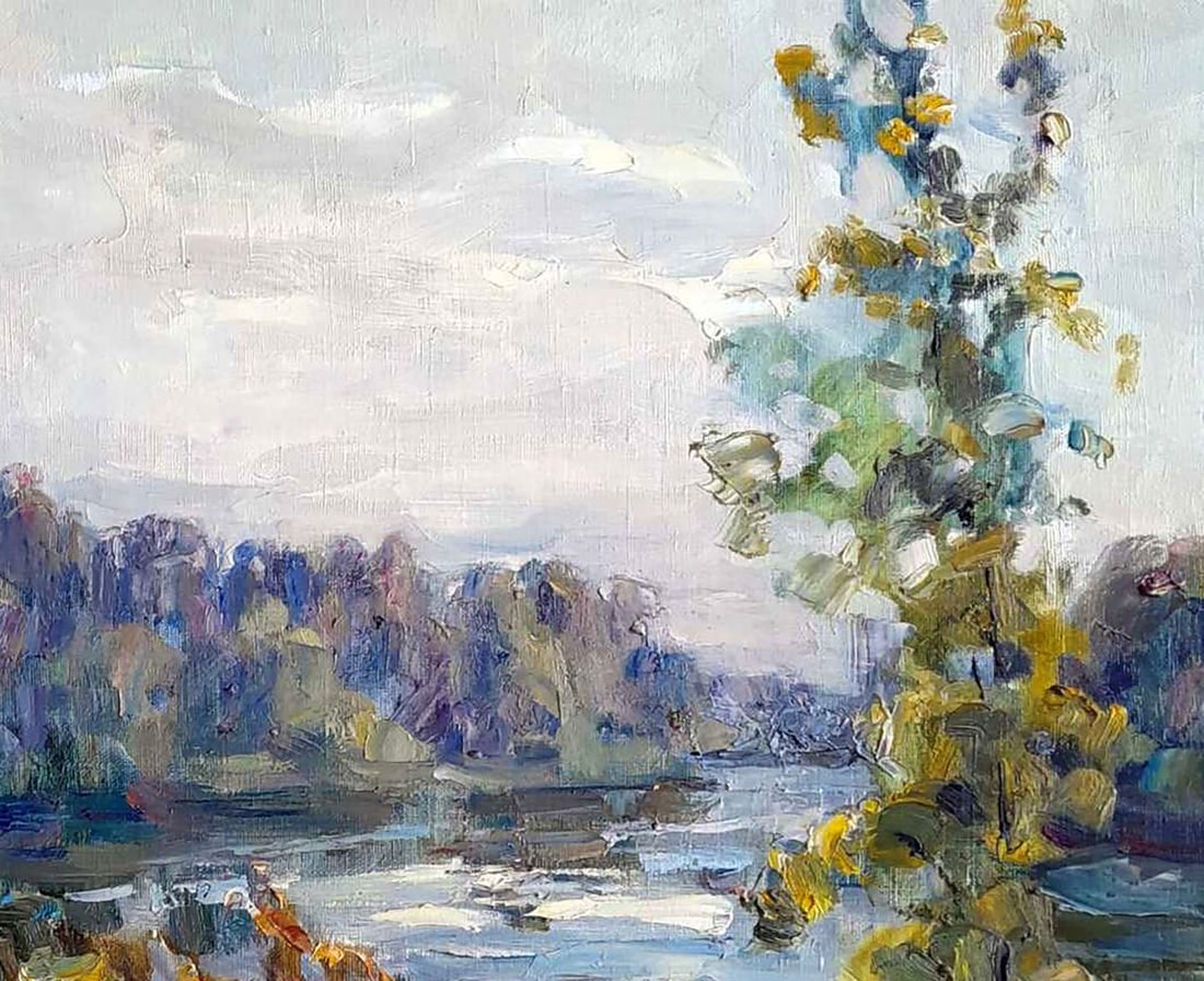 Oil painting Near the river Ivan Kovalenko - 3