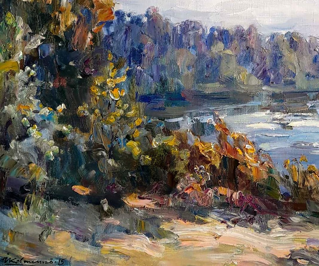 Oil painting Near the river Ivan Kovalenko - 4