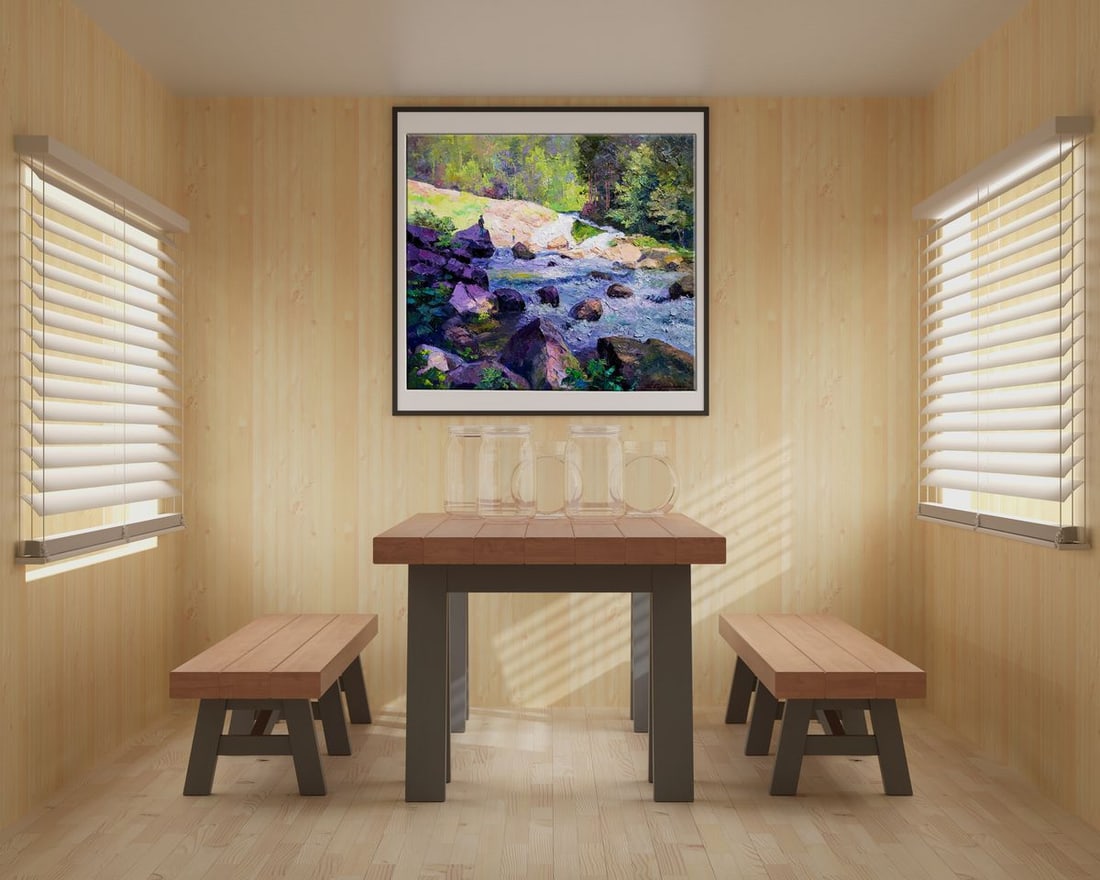Oil painting Kamianetsky waterfall Boris Serdyuk - 2