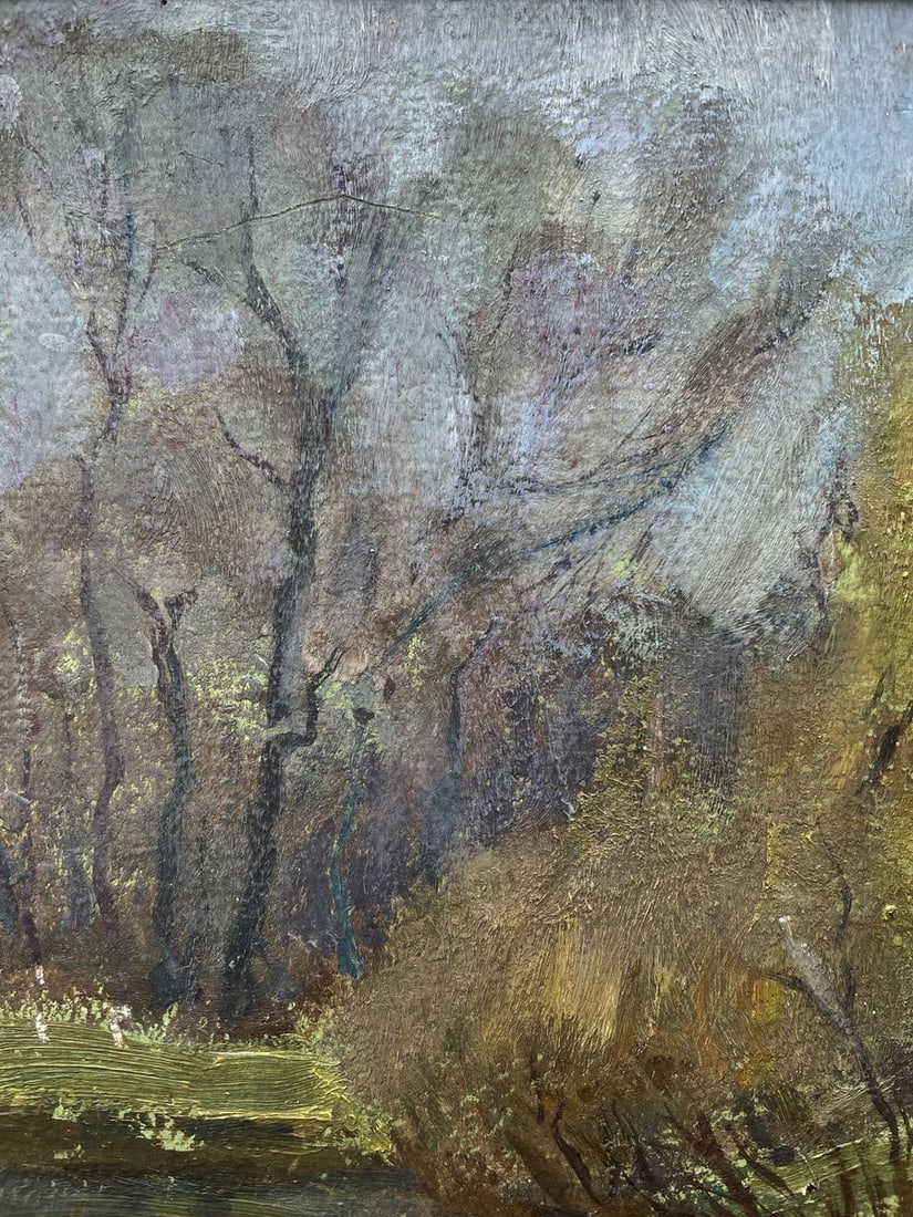 Oil painting Spring in the hydropark V. Mishurovsky - 2