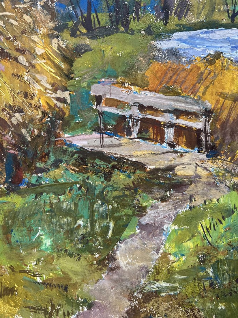 Oil painting Autumn on the river V. Mishurovsky - 3