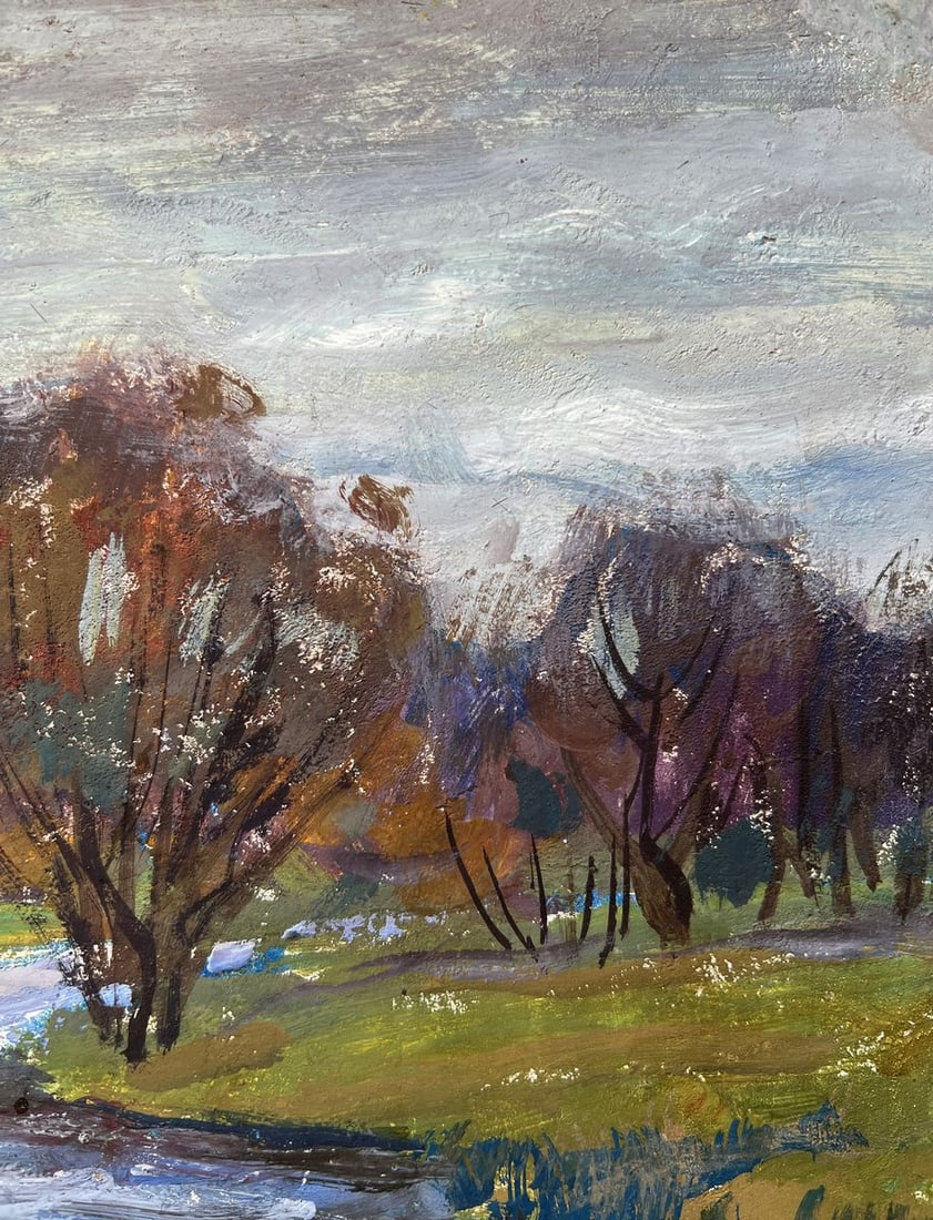 Oil painting Autumn on the river V. Mishurovsky - 9