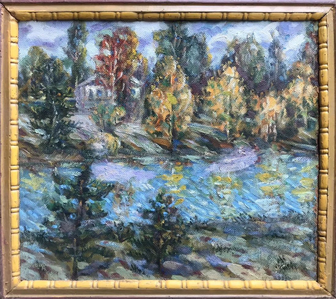 Oil painting Autumn colors Shapoval Ivan Leontyevich: Title: Oil painting Autumn colors Shapoval Ivan Leontyevich Description: NoAAA2958 "Autumn Colors" is a captivating oil painting that portrays a serene and picturesque landscape, inviting viewers