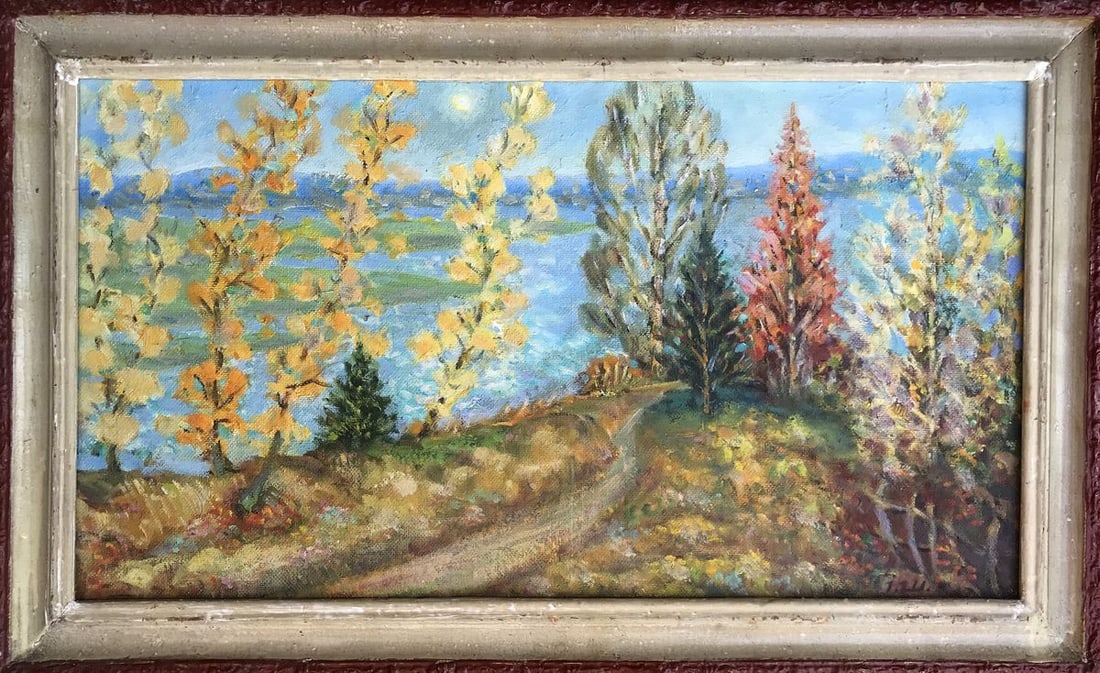 Oil painting Golden autumn Shapoval Ivan Leontyevich: Title: Oil painting Golden autumn Shapoval Ivan Leontyevich Description: NoAAA2978 "Golden Autumn" is a captivating oil painting that transports viewers into a tranquil and picturesque landscape. The