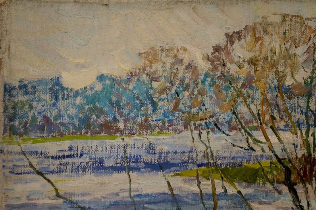 Oil painting By the river Sevastyanov Viktor Grigorievich - 3