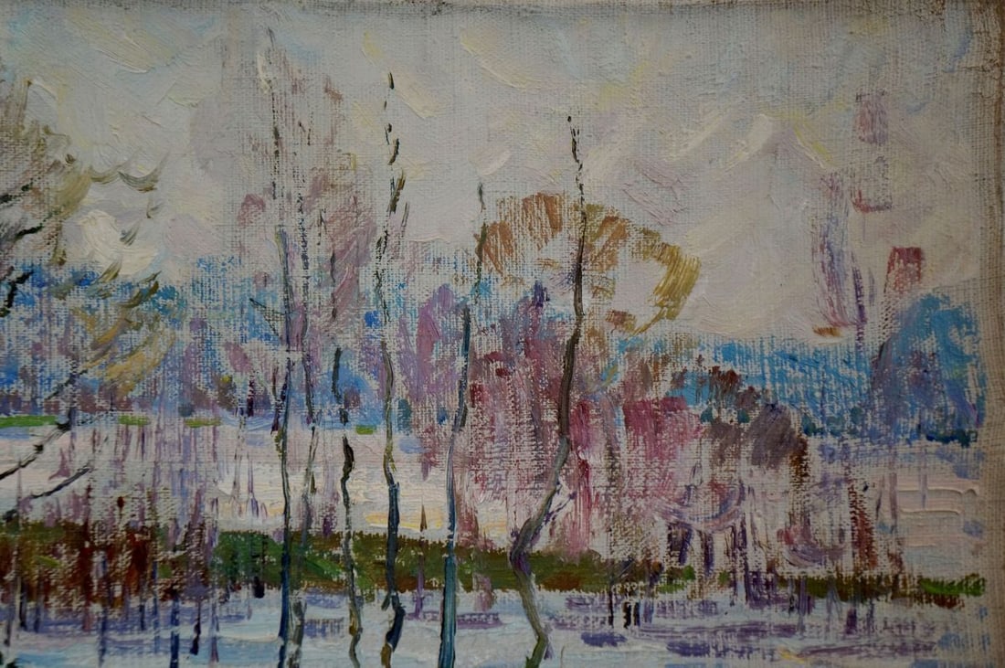 Oil painting By the river Sevastyanov Viktor Grigorievich - 4