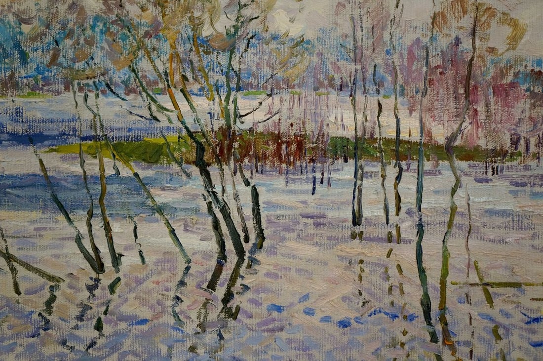 Oil painting By the river Sevastyanov Viktor Grigorievich - 6