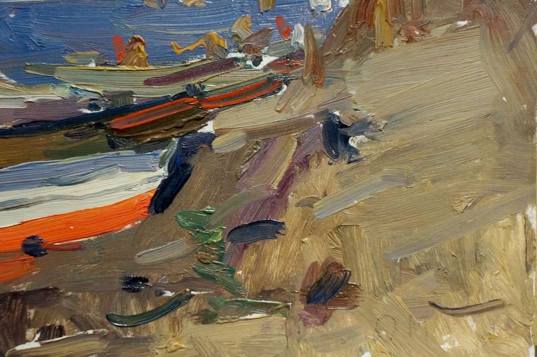 Oil painting Boat dock Maksimenko Alexander Grigorievich - 5