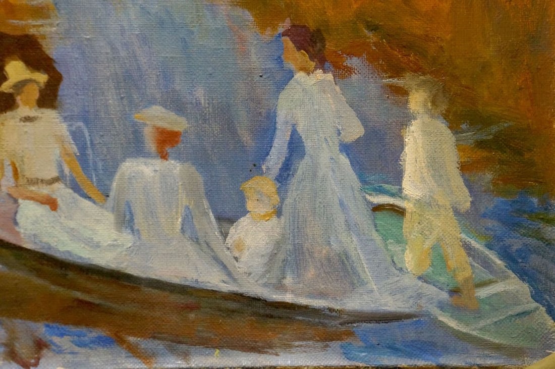 Oil painting People by the river Titarenko Maria Anatolyevna - 5