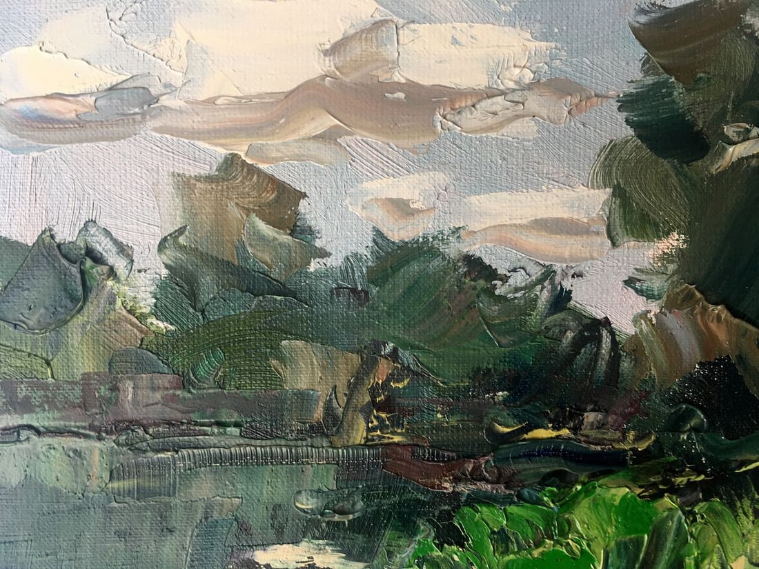 Oil painting River in the forest Alexander Nikolaevich Cherednichenko - 4